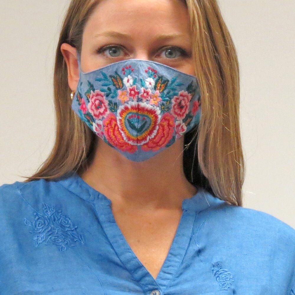 Caite Embroidered Face Mask